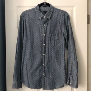 J.crew Mens Slim Button Down Print Shirt Size Medium!